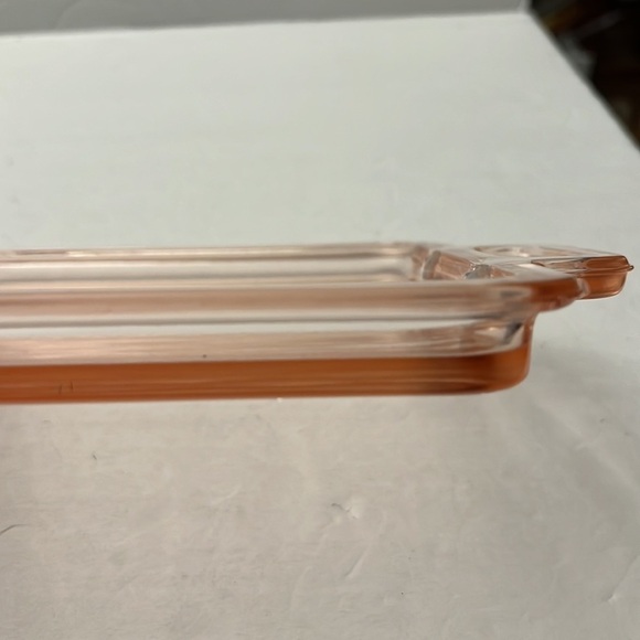 Vintage Pink Depression Glass MCM Tray with Handles - Picture 4 of 6